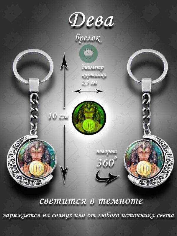 Брелок для ключей Дева знаки зодиака 360 / Талисман