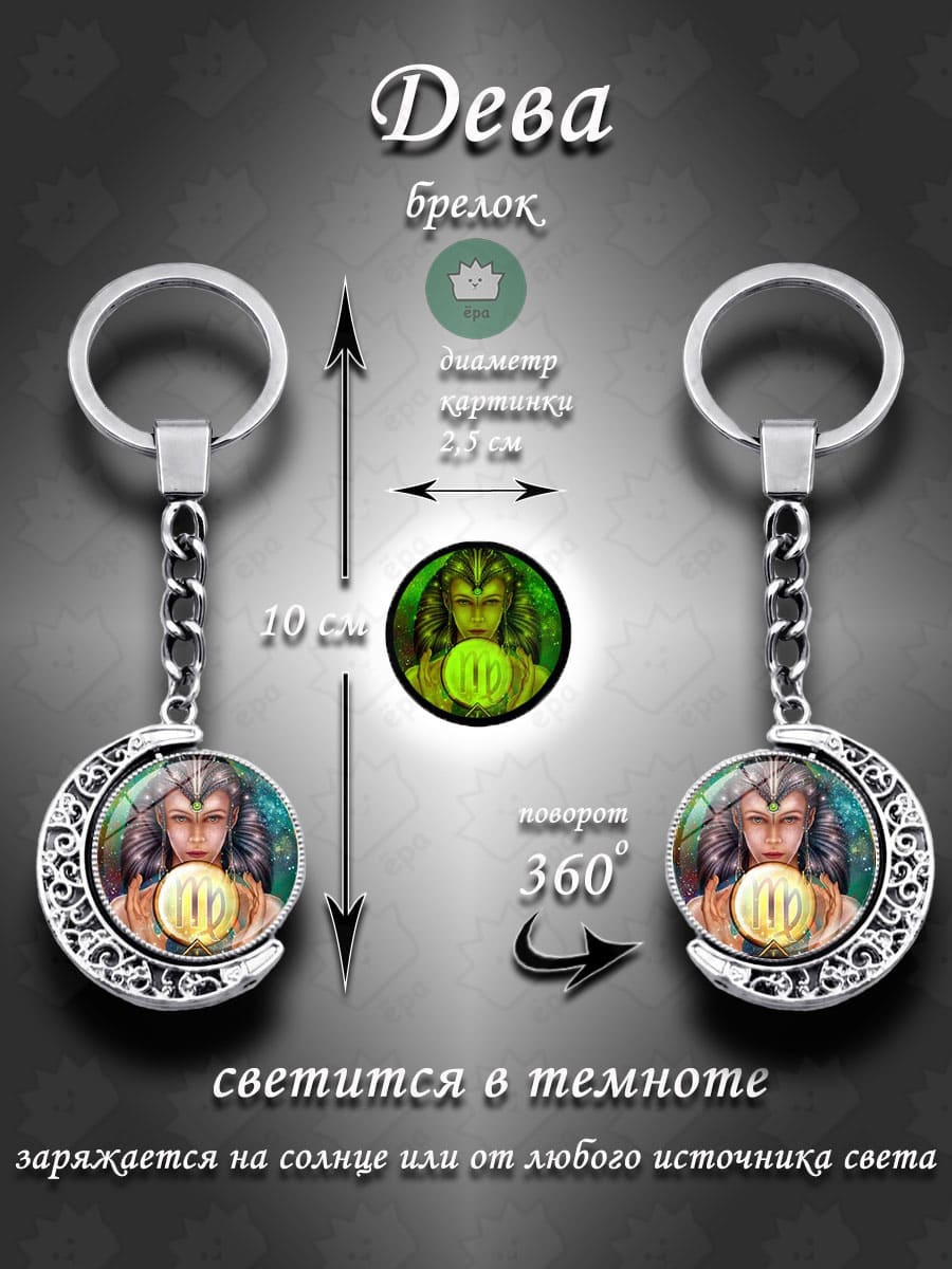 Брелок для ключей Дева знаки зодиака 360 / Талисман