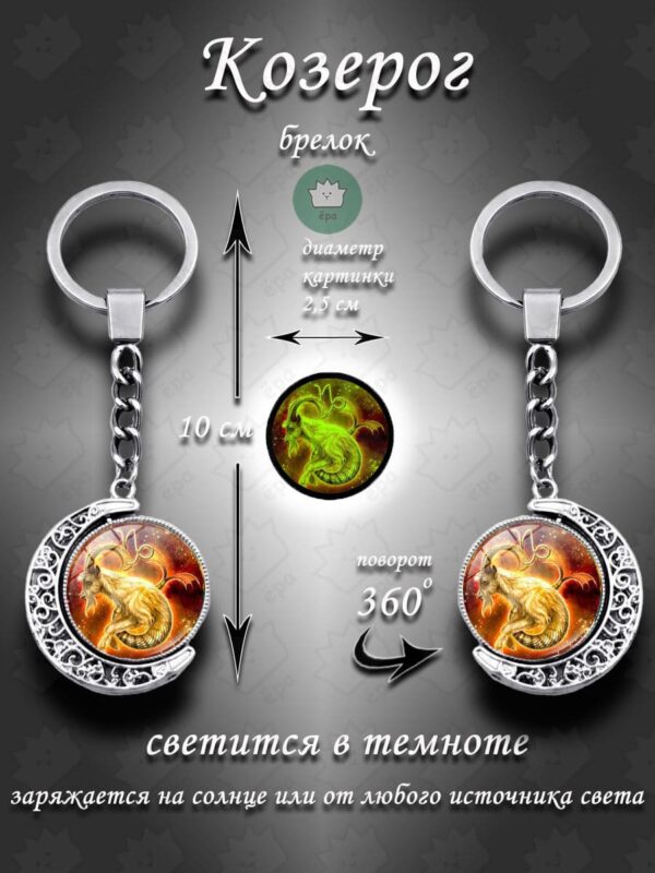 Брелок для ключей Козерог знаки зодиака 360 / Талисман